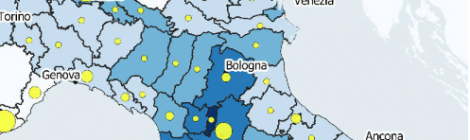 QUAINT’s map of the month/5: Modo di trasporto per l'accesso di turisti internazionali anno 2017