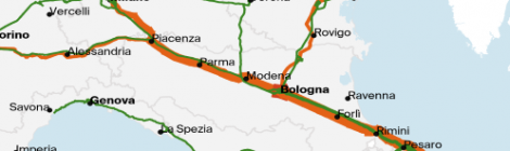 QUAINT’s map of the month/6: Direct connections (railway and long distance coaches) from Bari and Genova